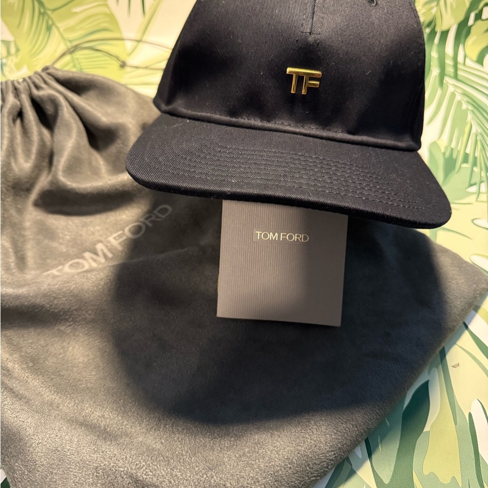 Men Tom Ford black  Cap with Gold Logo